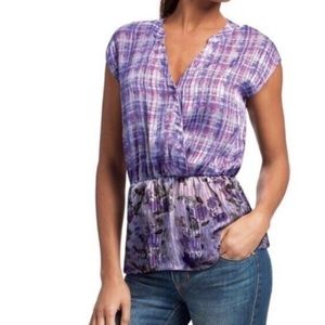 Cabi Eva peplum purple top size small